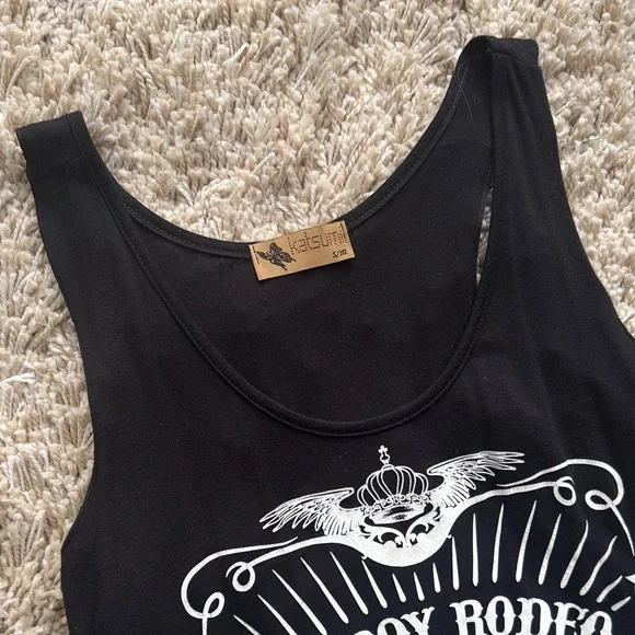 Cowboy Rodeo Black Tank Top - Picture 3 of 3